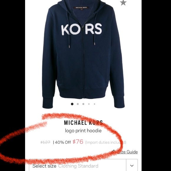 Light Blue Michael Kors Hoodie - Picture 8 of 8